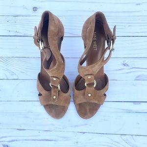 Nine West suede sandal heels